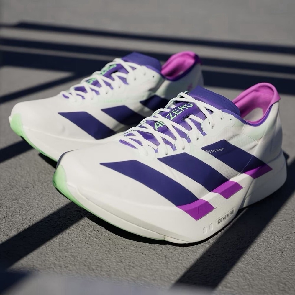 Adidas Adizero Adios Pro 4 Running Shoes NEW Purple Lime JR1656 Men's Size 8.5
